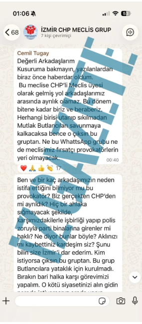 Cemil Tugay’dan Meclis Üyelerine Sert Uyarı: “İzmir’i Dar Ederim”